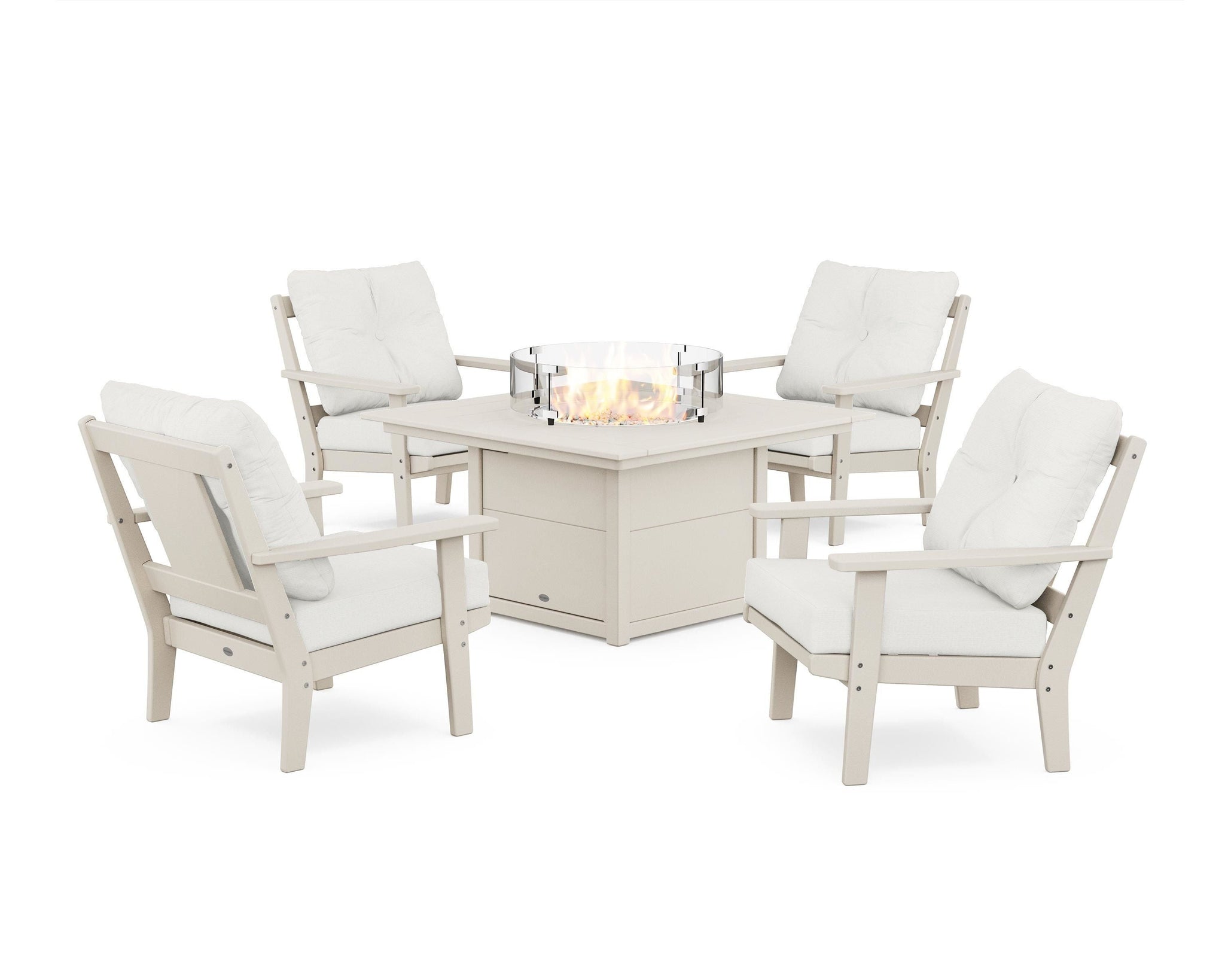 Prairie 5-Piece Deep Seating Set with Fire Pit Table