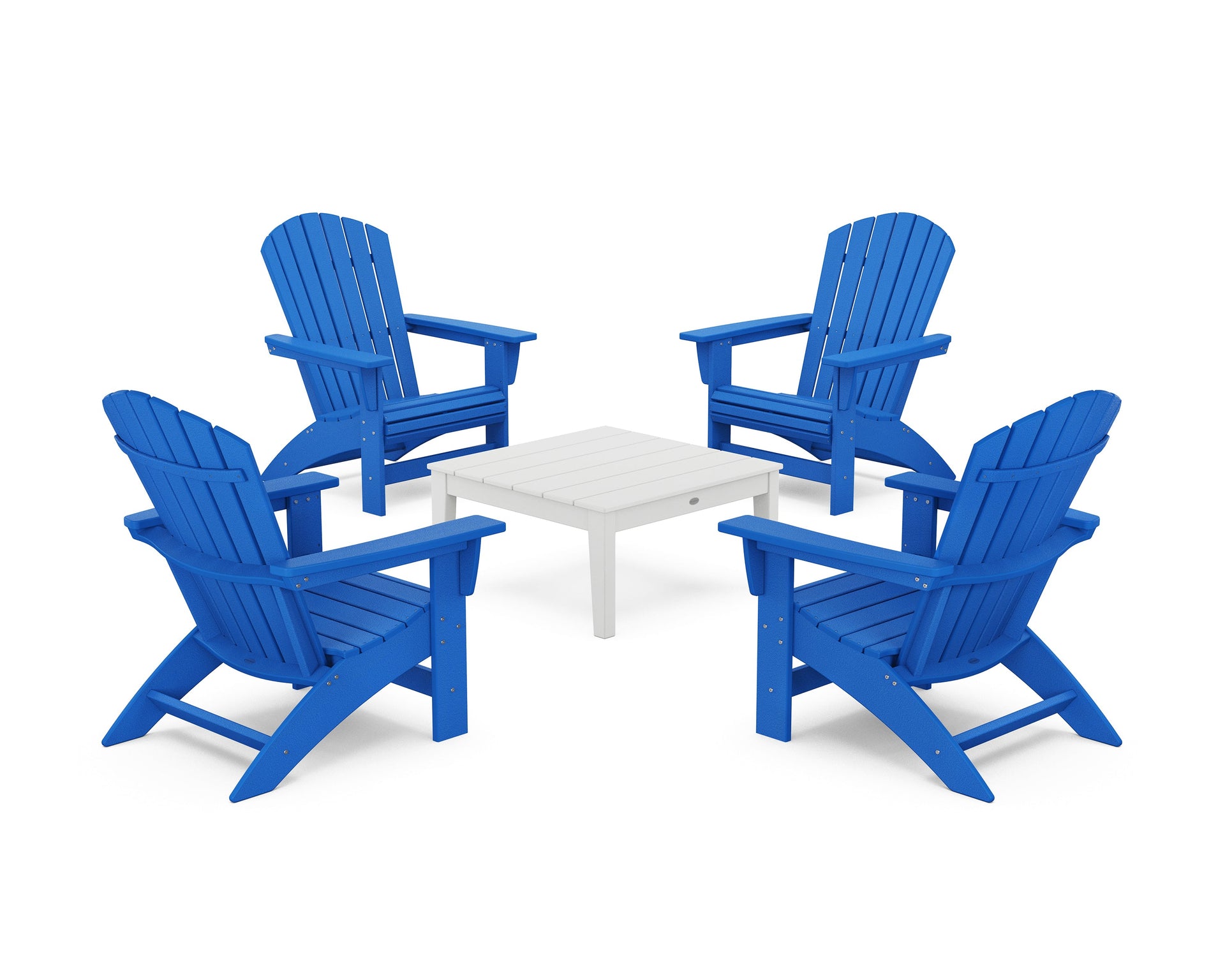 5-Piece Nautical Grand Adirondack Chair Conversation Group