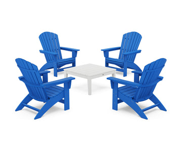 5-Piece Nautical Grand Adirondack Chair Conversation Group