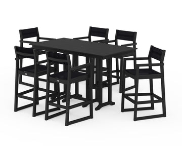EDGE Sling Arm Chair 7-Piece Farmhouse Bar Set