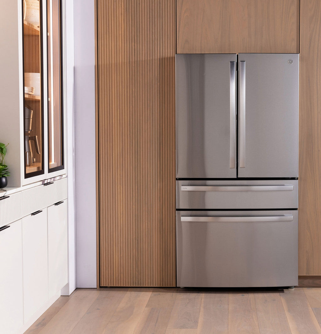 GE Profile™ ENERGY STAR® 23.3 Cu. Ft. Smart Counter-Depth Fingerprint Resistant 4-Door French-Door Refrigerator with Door In Door