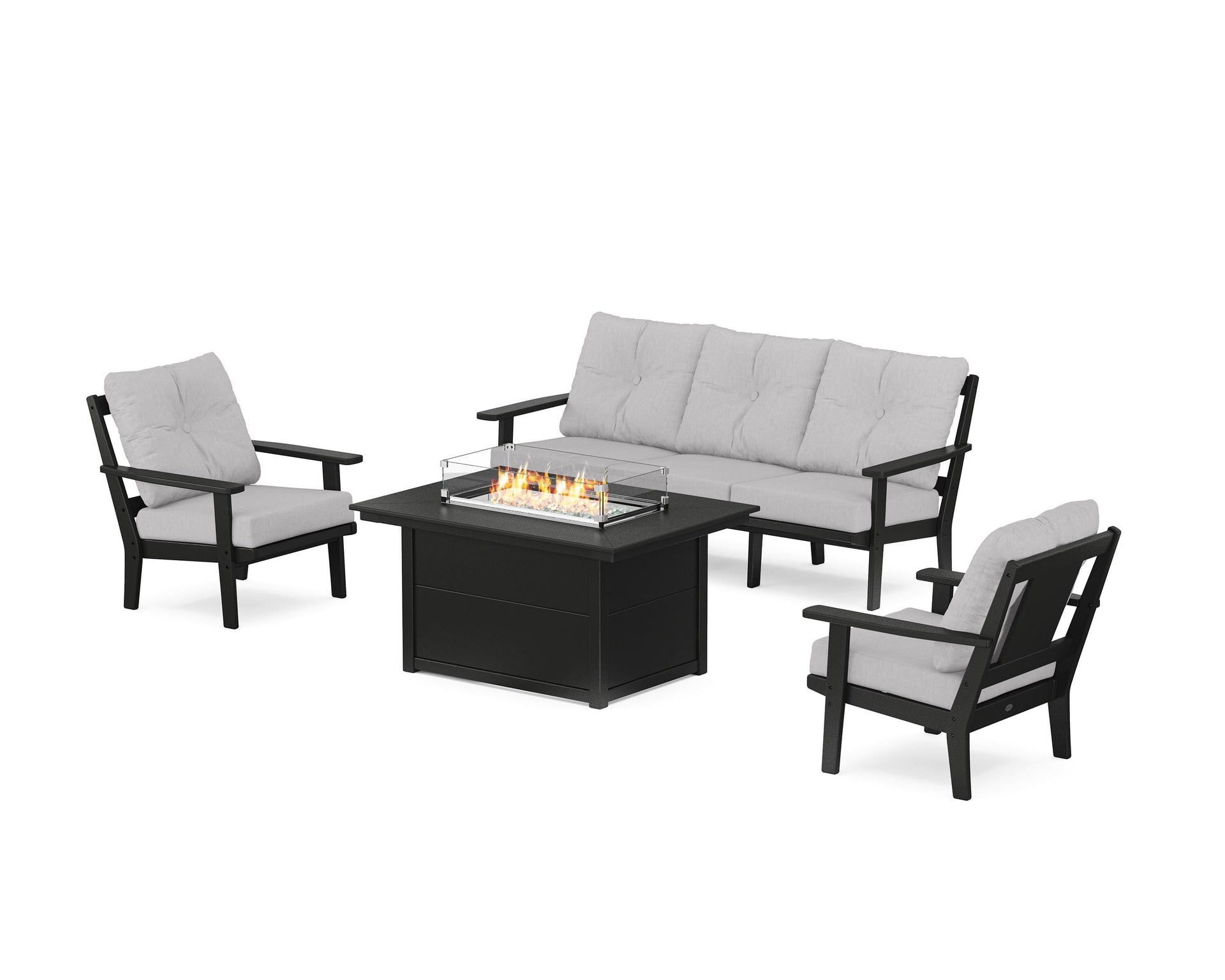 Prairie Deep Seating Fire Pit Table Set