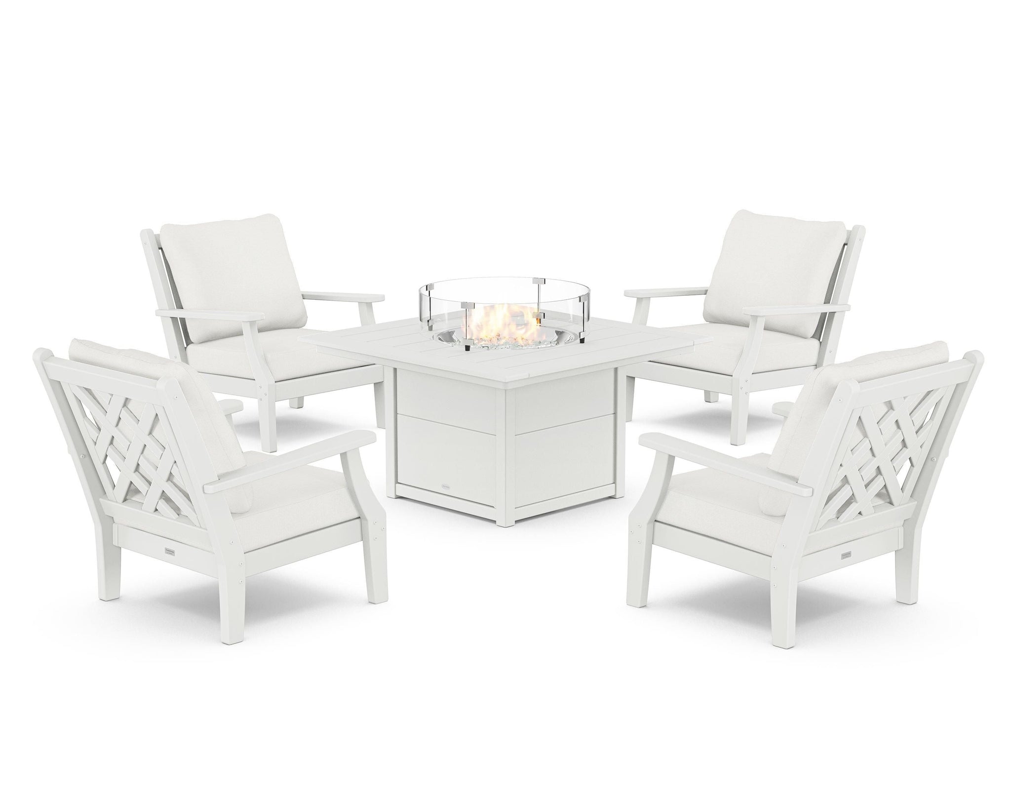 Wovendale 5-Piece Deep Seating Set with Fire Pit Table