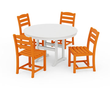 La Casa Café Side Chair 5-Piece Round Farmhouse Dining Set