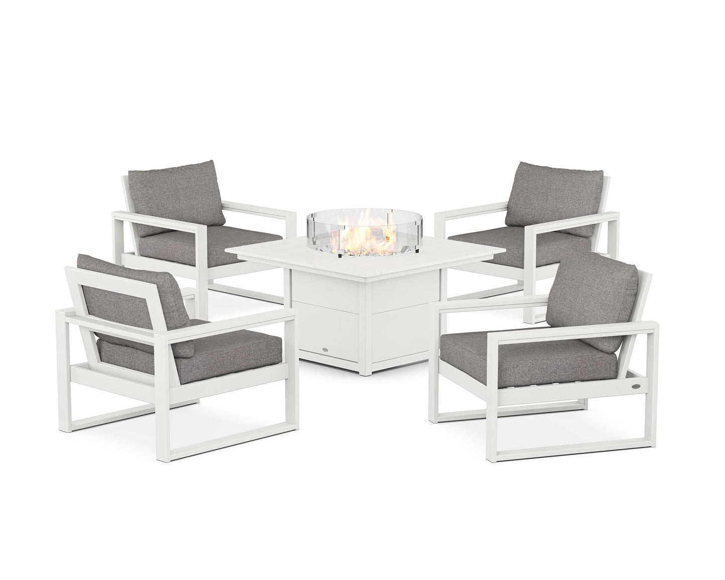 EDGE Sectional 5-Piece Deep Seating Set with Fire Pit Table