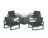 EDGE Sectional 5-Piece Deep Seating Set with Fire Pit Table
