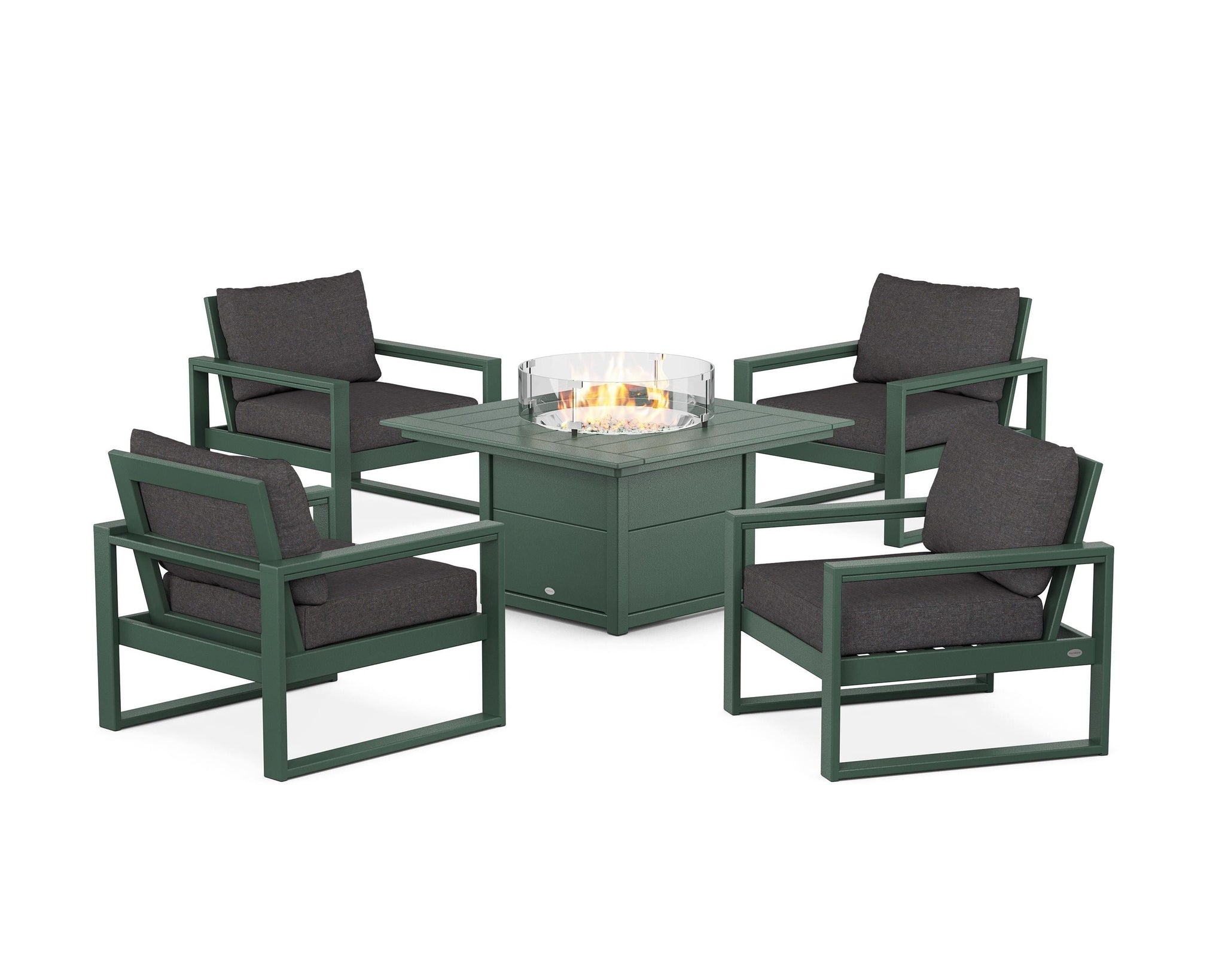 EDGE Sectional 5-Piece Deep Seating Set with Fire Pit Table
