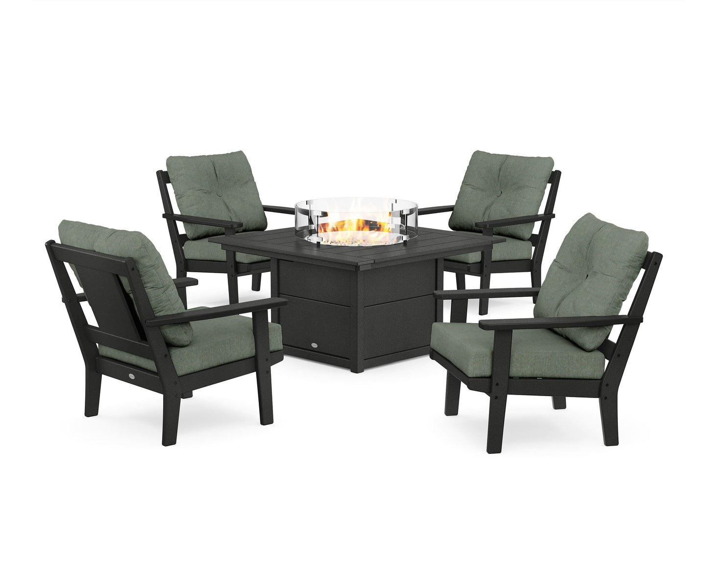 Prairie 5-Piece Deep Seating Set with Fire Pit Table
