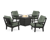 Prairie 5-Piece Deep Seating Set with Fire Pit Table
