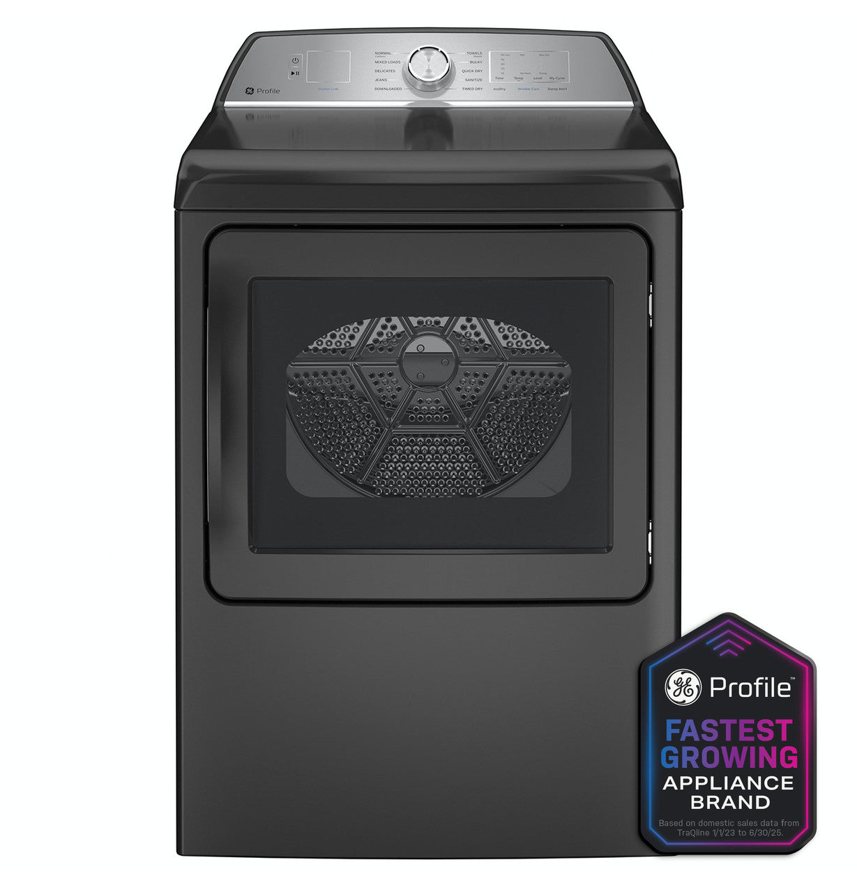GE Profile™ ENERGY STAR® 7.4 cu. ft. Capacity aluminized alloy drum Electric Dryer with Sanitize Cycle and Sensor Dry