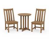 Vineyard Side Chair 3-Piece Round Bistro Dining Set