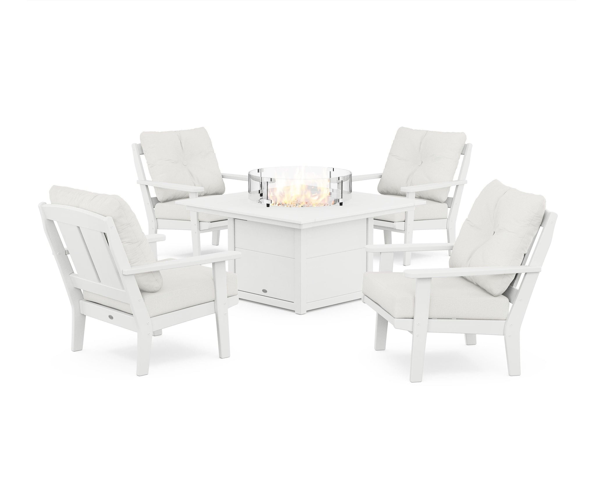 Mission 5-Piece Deep Seating Set with Fire Pit Table