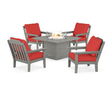 Cottage 5-Piece Deep Seating Set with Fire Pit Table