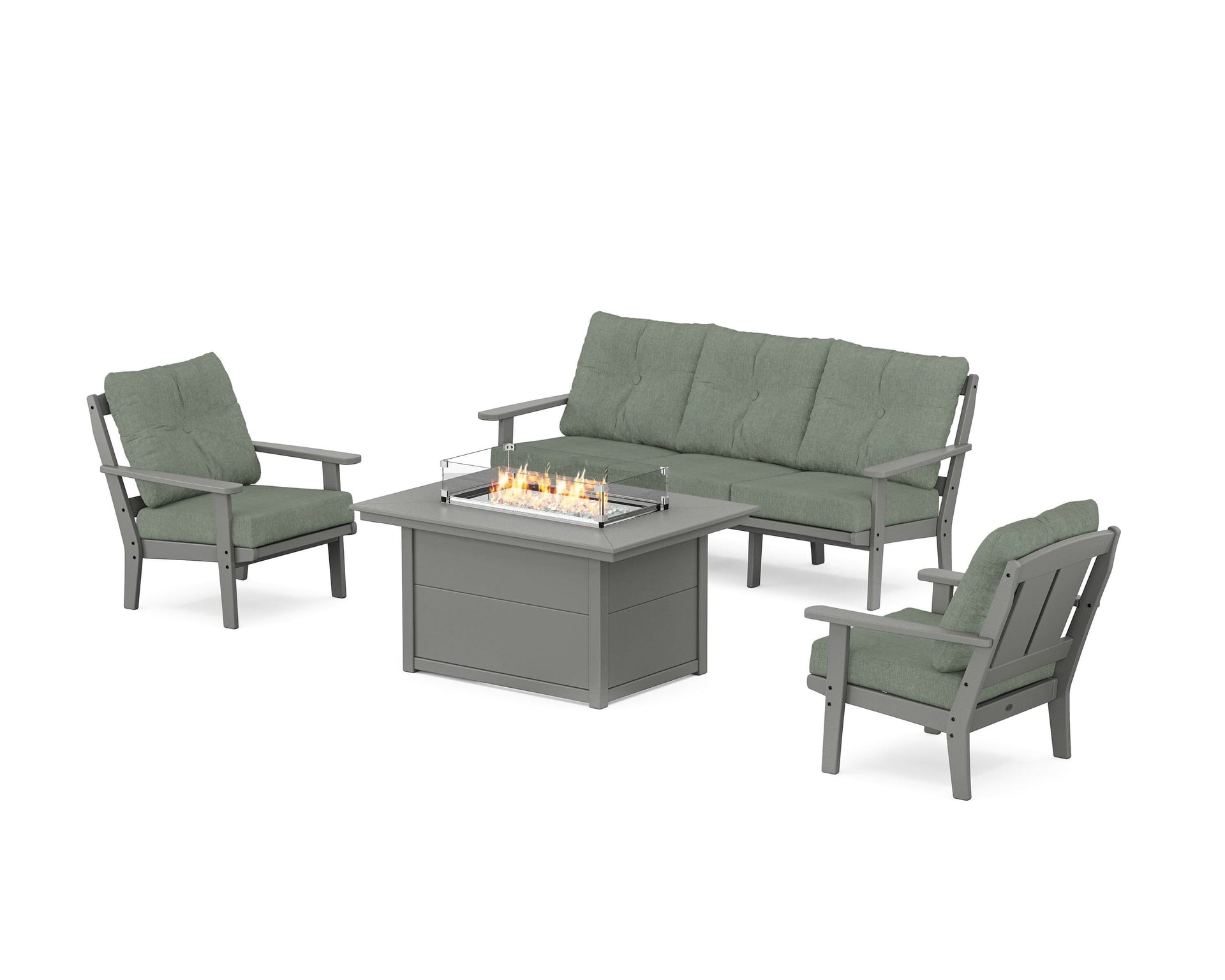 Mission Deep Seating Fire Pit Table Set