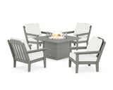 Cottage 5-Piece Deep Seating Set with Fire Pit Table