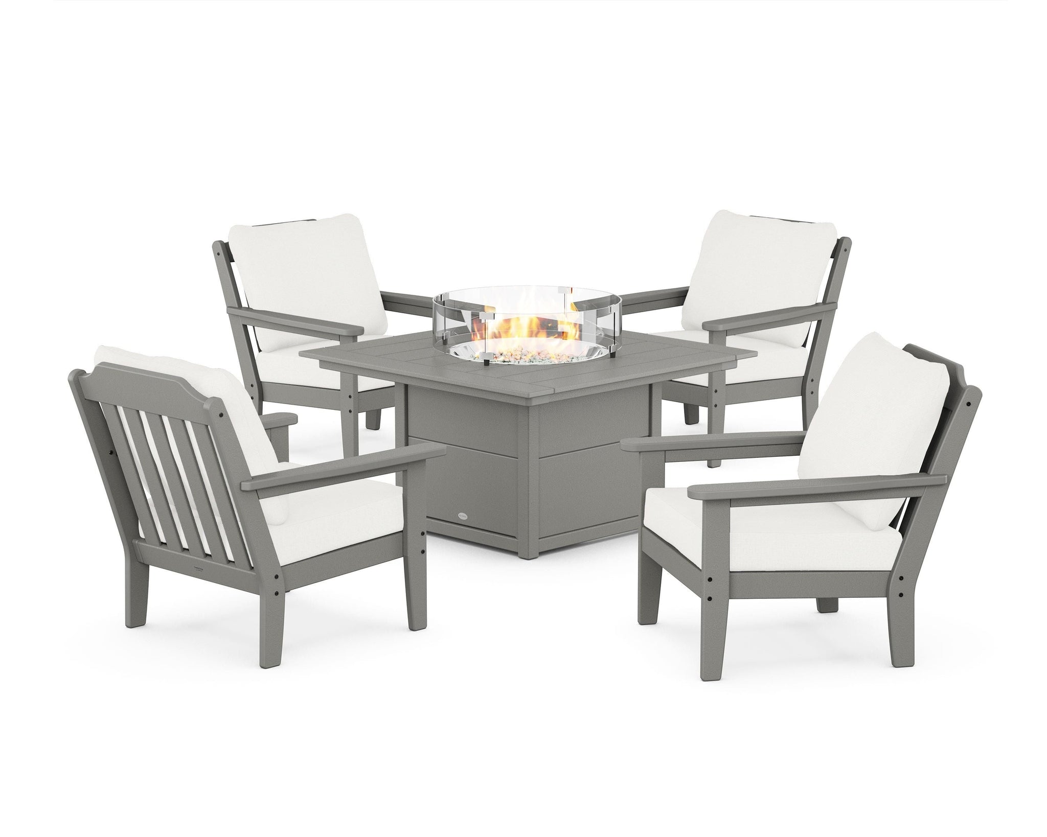 Cottage 5-Piece Deep Seating Set with Fire Pit Table