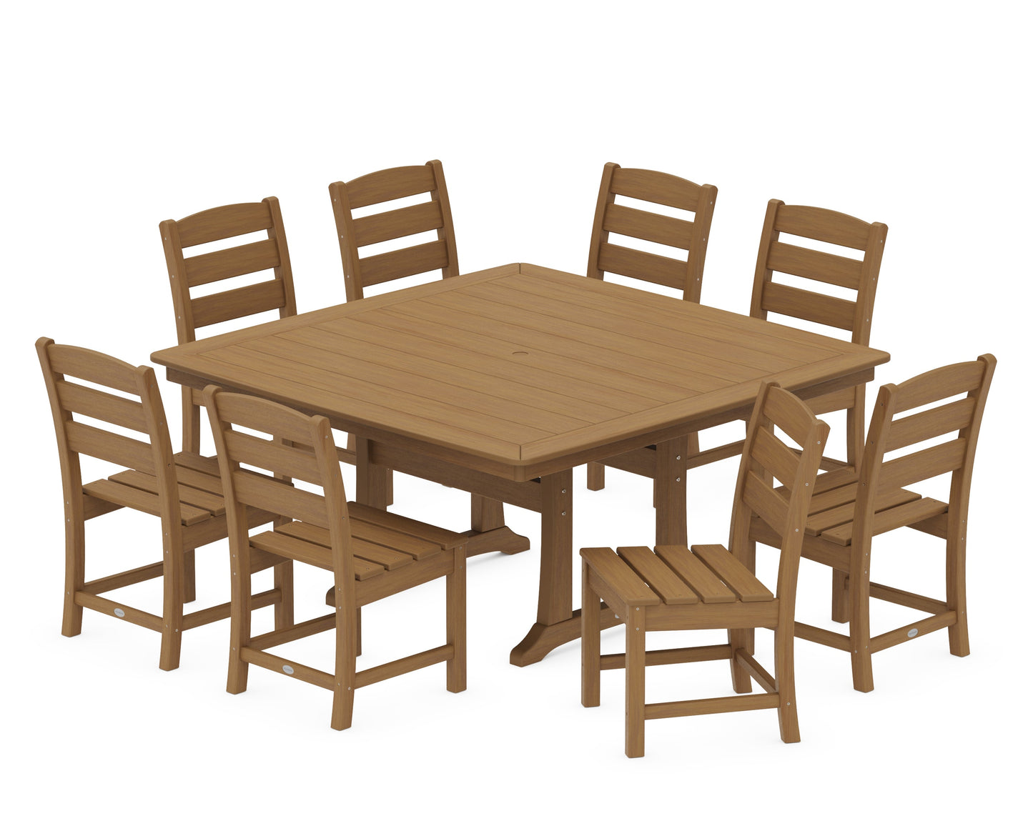 Lakeside 9-Piece Nautical Trestle Dining Set