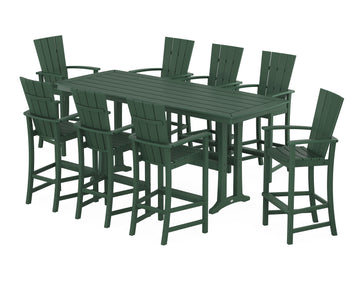 Quattro Adirondack 9-Piece Bar Set with Trestle Legs
