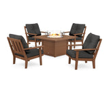 Oxford 5-Piece Deep Seating Set with Fire Pit Table