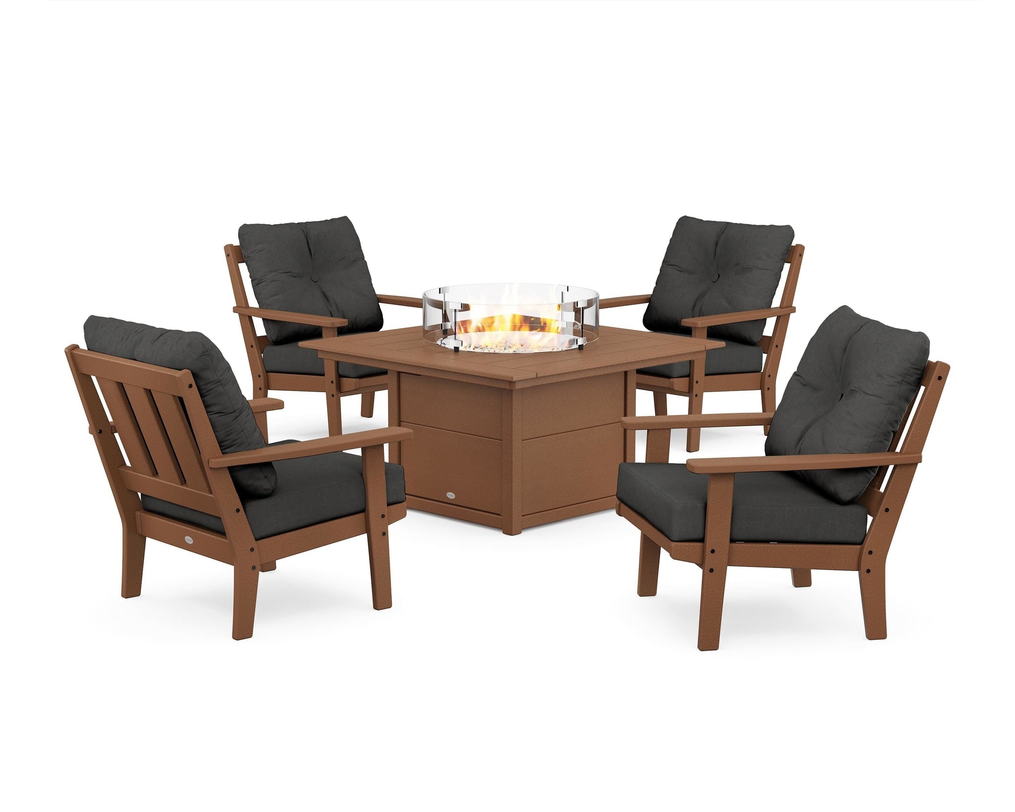 Oxford 5-Piece Deep Seating Set with Fire Pit Table