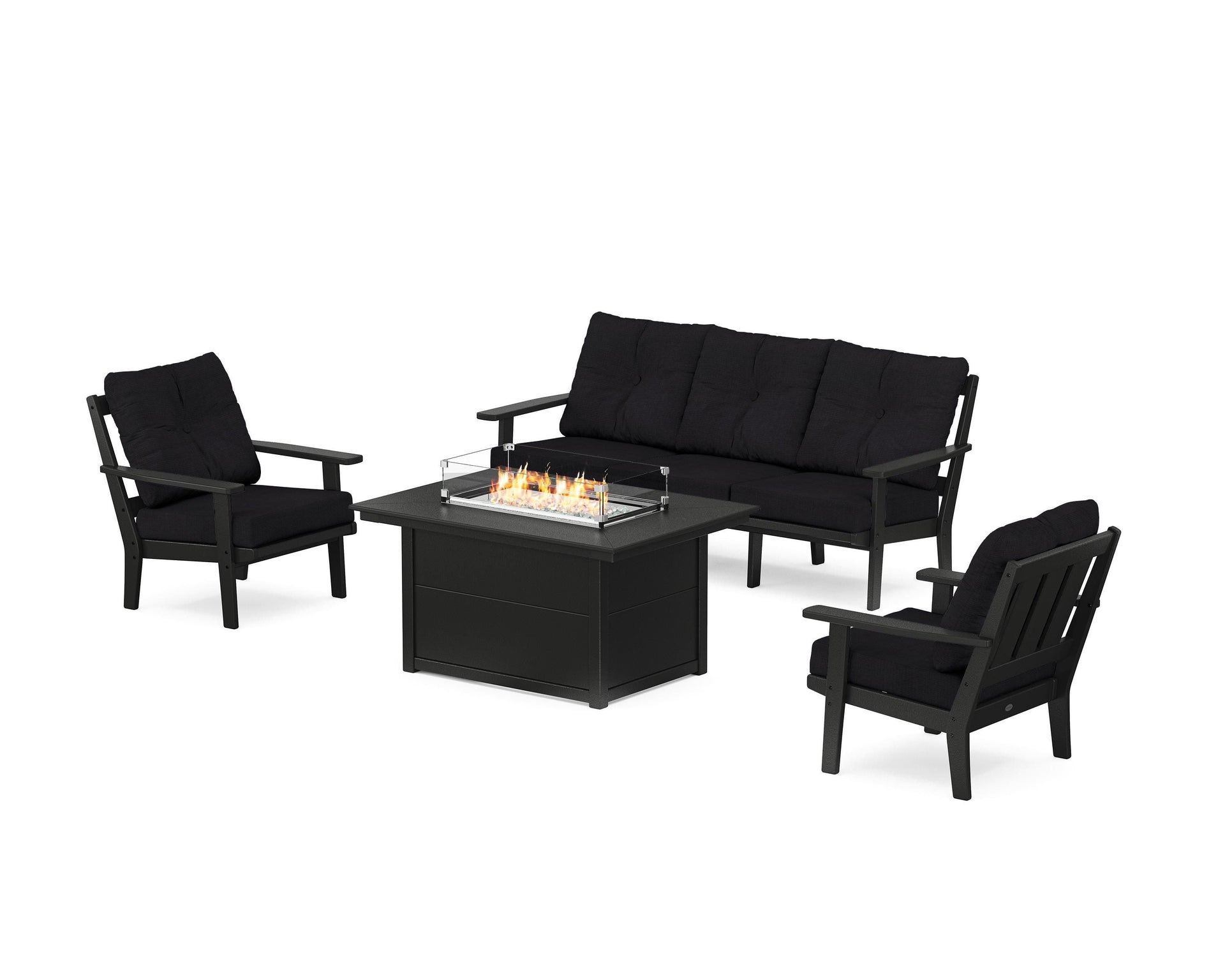 Oxford Deep Seating Fire Pit Table Set