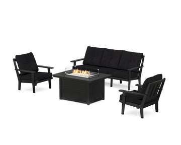 Oxford Deep Seating Fire Pit Table Set