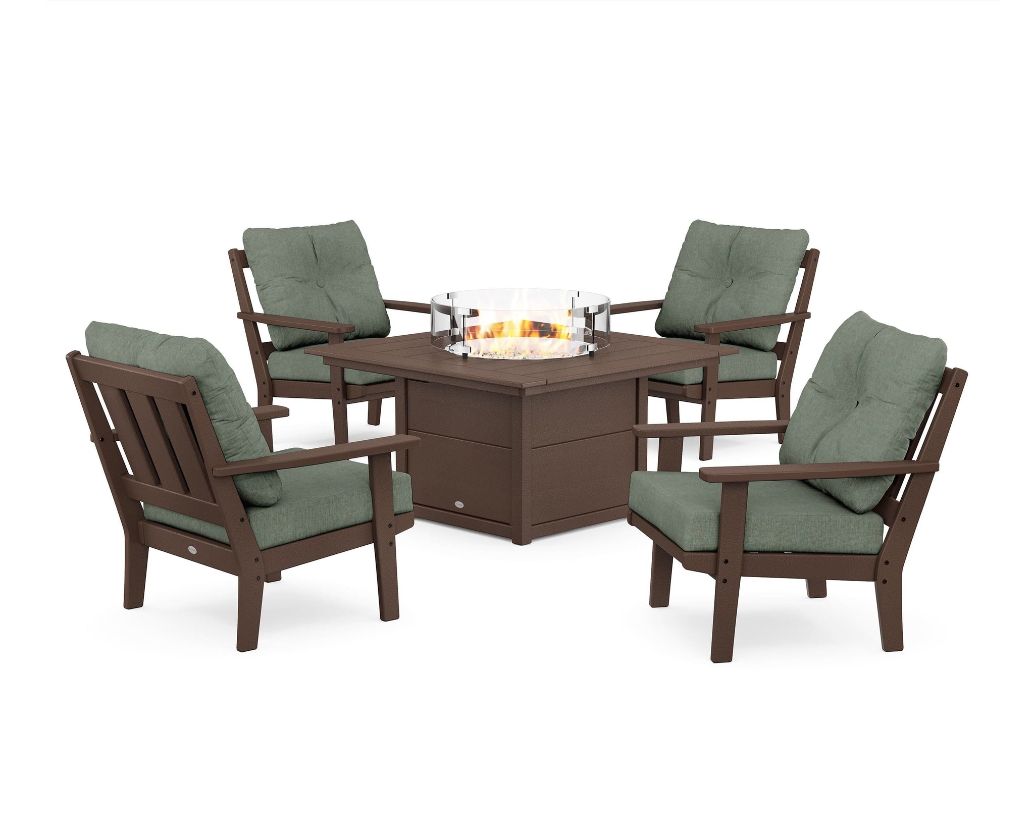 Oxford 5-Piece Deep Seating Set with Fire Pit Table