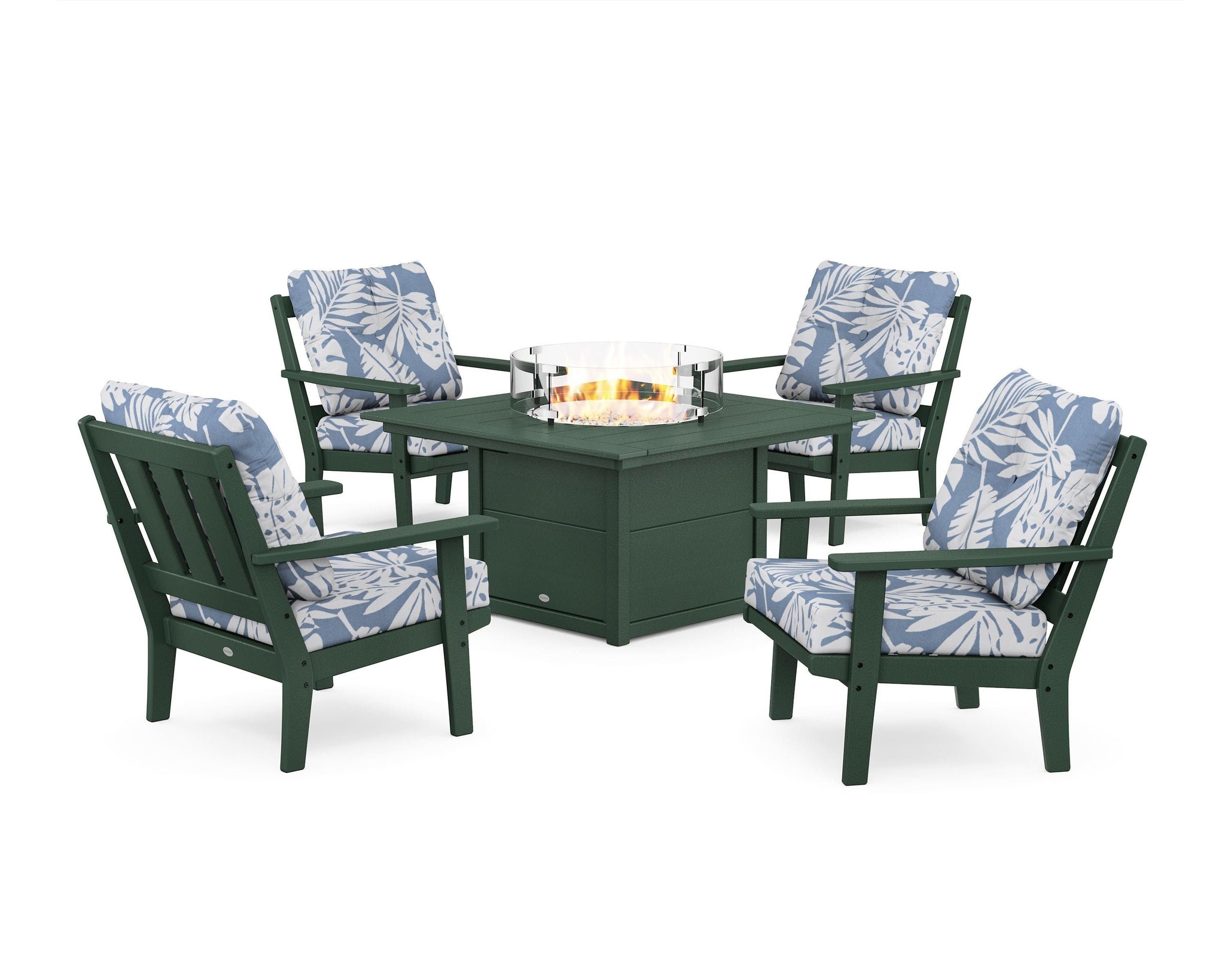 Oxford 5-Piece Deep Seating Set with Fire Pit Table