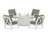 Braxton 5-Piece Deep Seating Conversation Set with Fire Pit Table