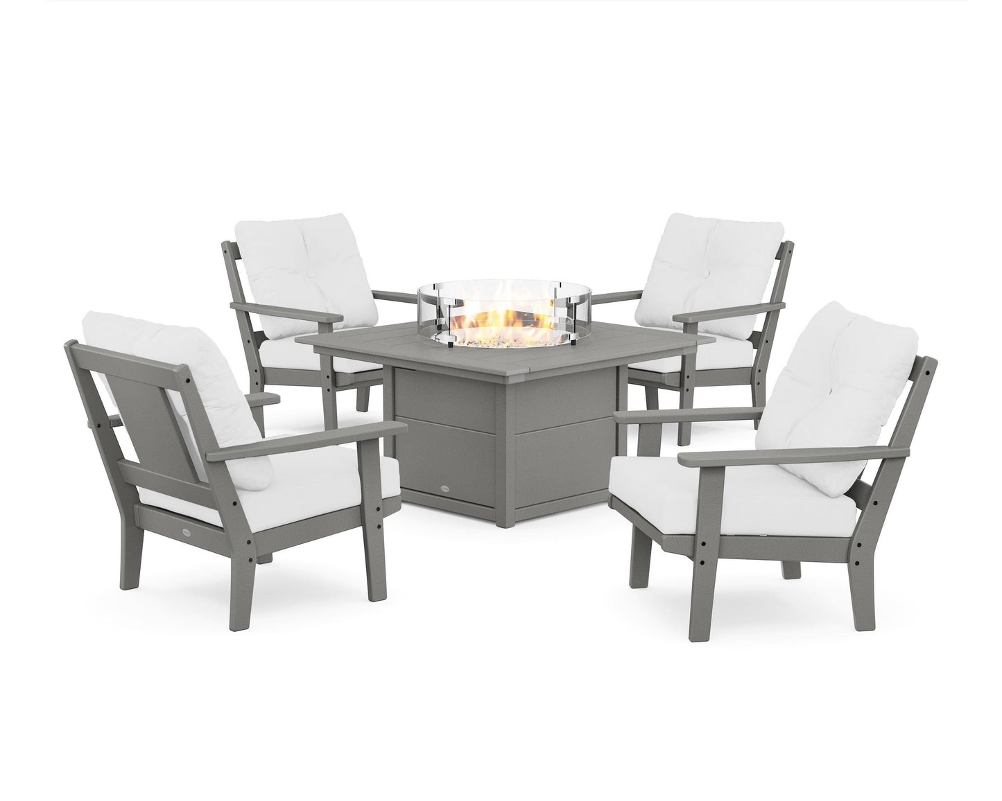 Prairie 5-Piece Deep Seating Set with Fire Pit Table