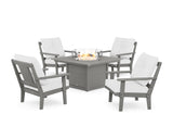 Prairie 5-Piece Deep Seating Set with Fire Pit Table
