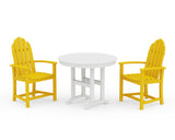 Classic Adirondack 3-Piece Round Dining Set
