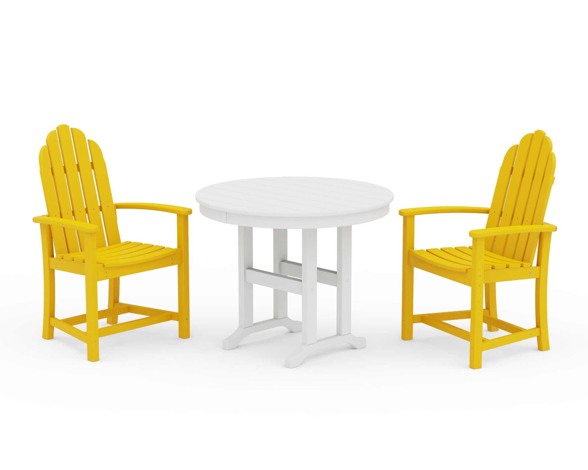 Classic Adirondack 3-Piece Round Dining Set