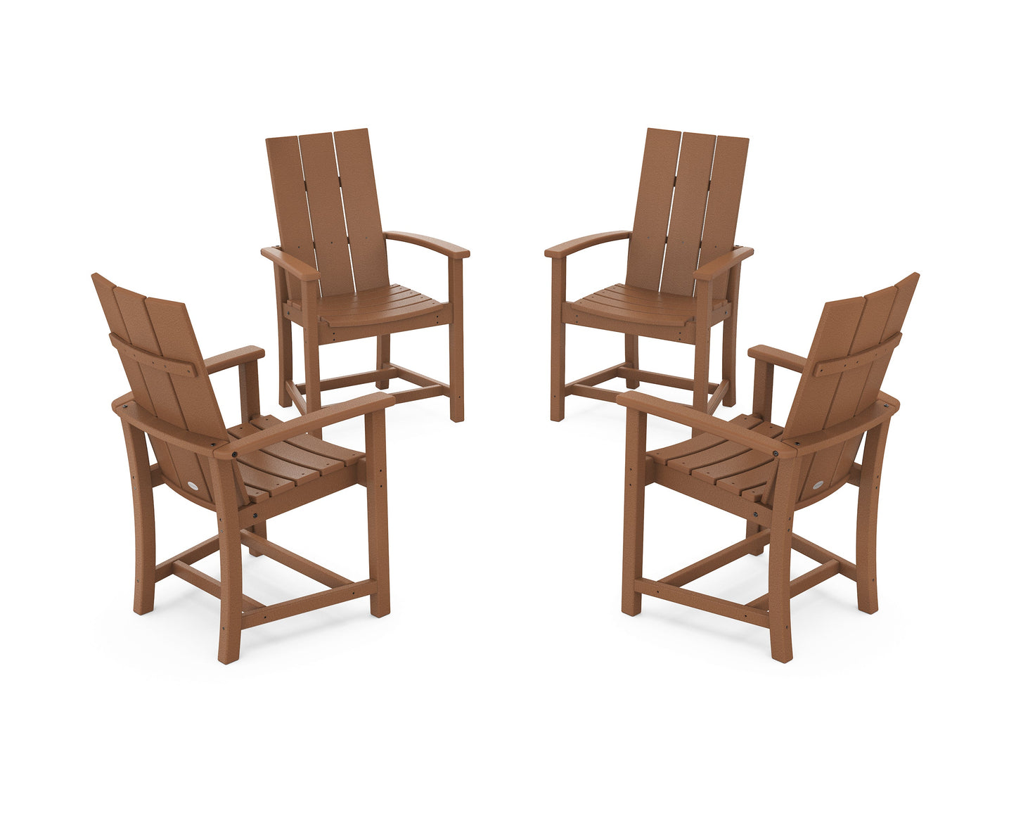 Modern 4-Piece Upright Adirondack Conversation Set