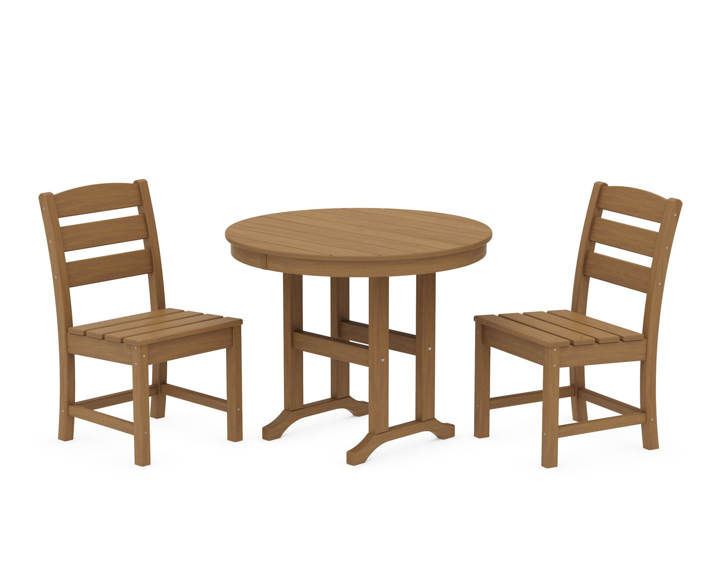 Lakeside Side Chair 3-Piece Round Dining Set