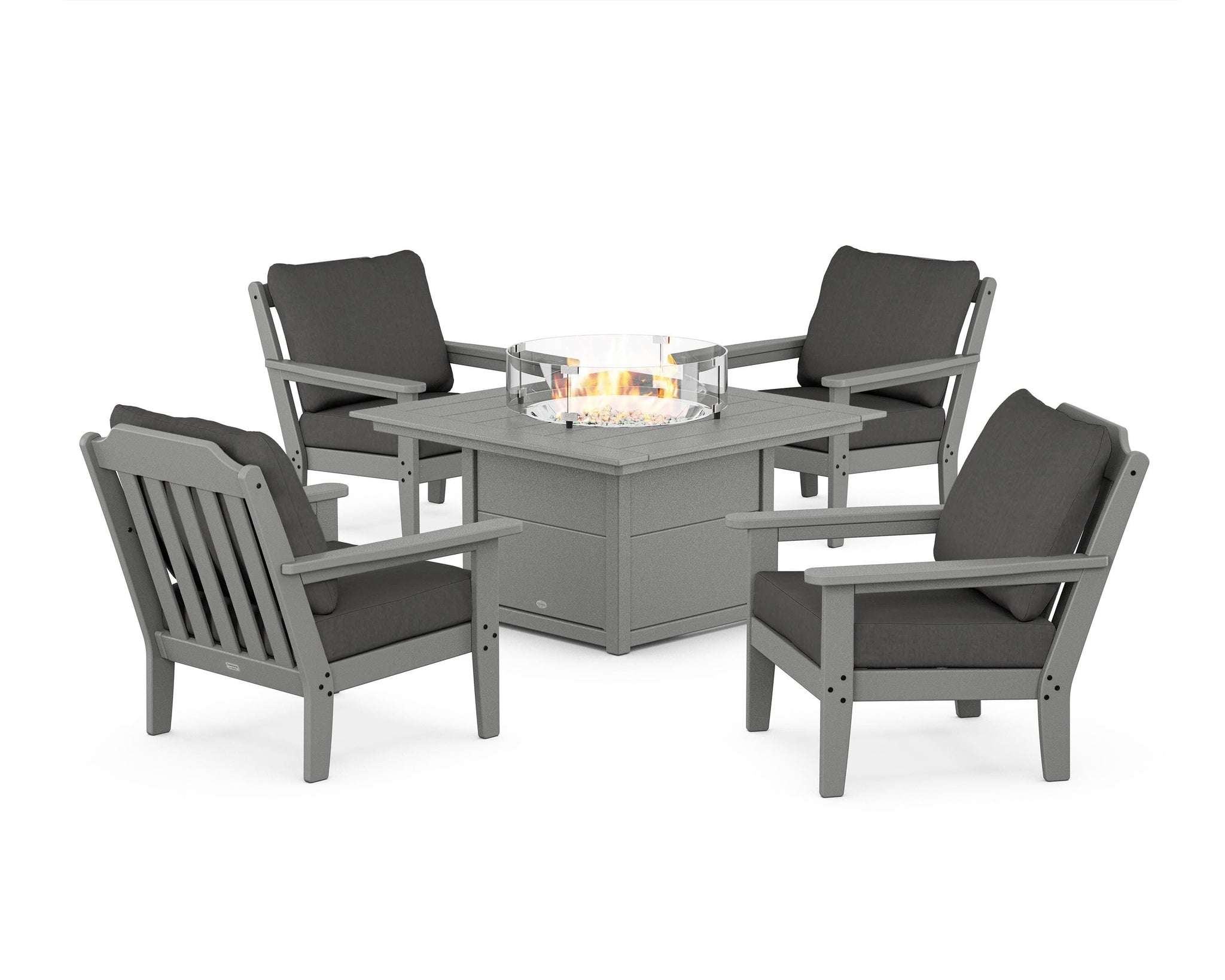 Cottage 5-Piece Deep Seating Set with Fire Pit Table