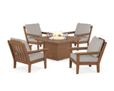 Cottage 5-Piece Deep Seating Set with Fire Pit Table