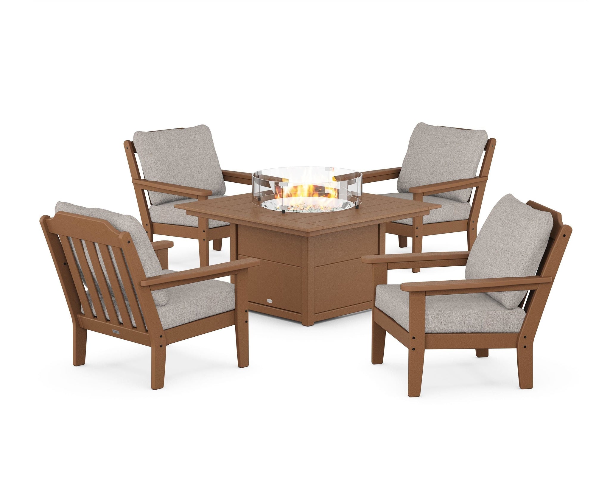 Cottage 5-Piece Deep Seating Set with Fire Pit Table