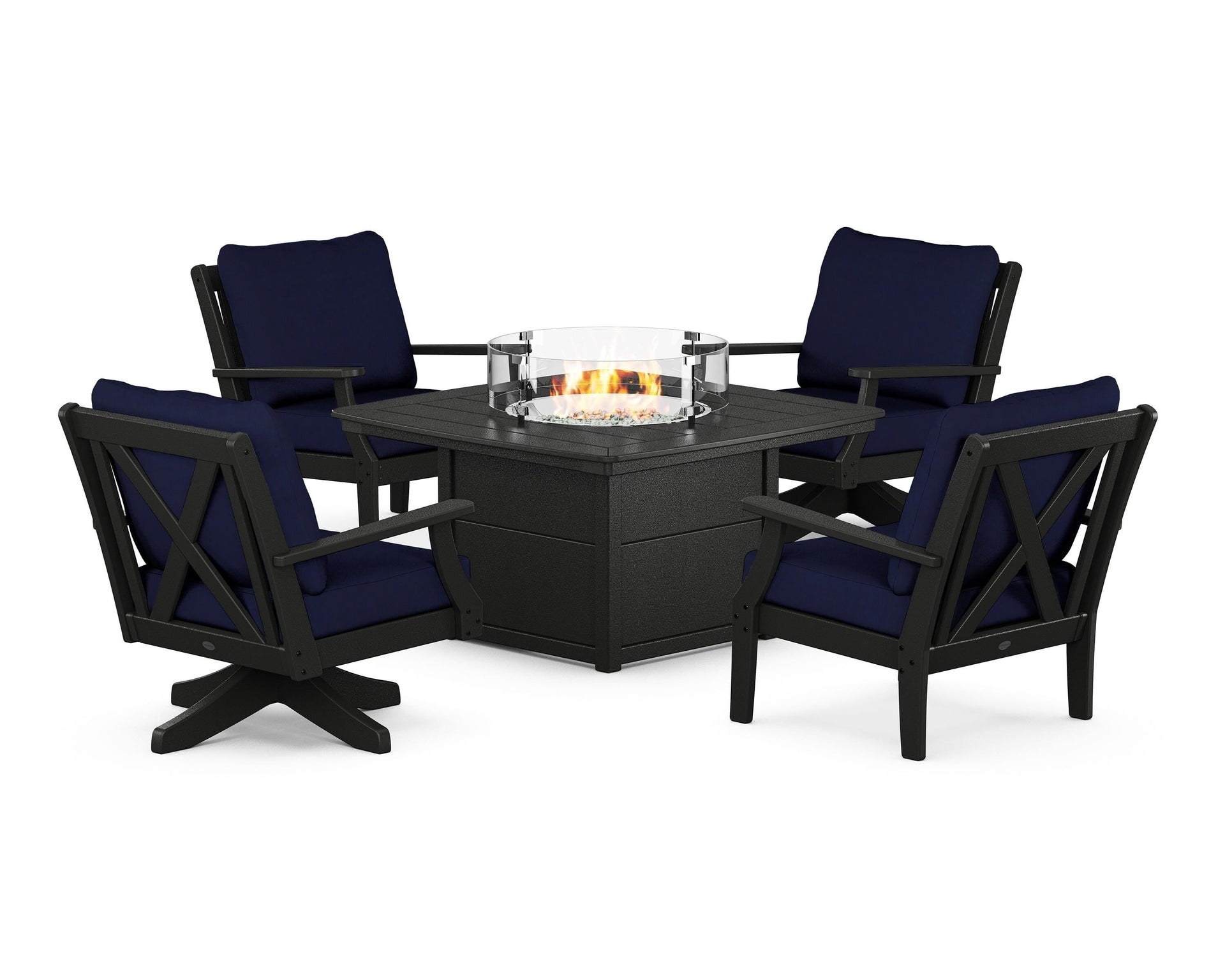 Braxton 5-Piece Deep Seating Set with Fire Table