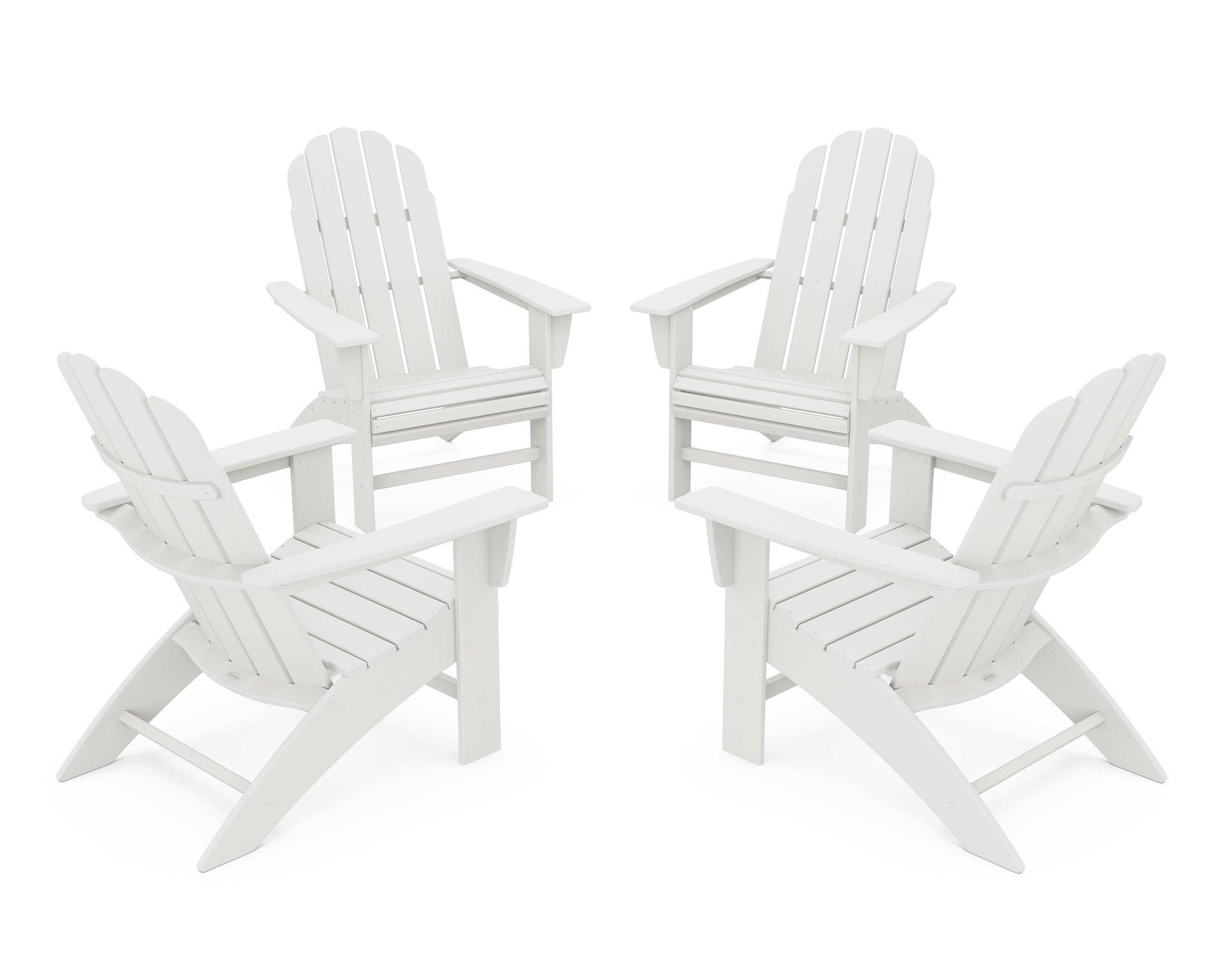 4-Piece Vineyard Curveback Adirondack Chair Conversation Set