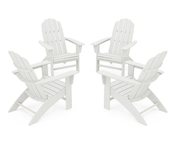 4-Piece Vineyard Curveback Adirondack Chair Conversation Set