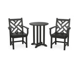 Chippendale 3-Piece Round Bistro Dining Set