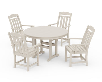 Cottage 5-Piece Round Farmhouse Dining Set