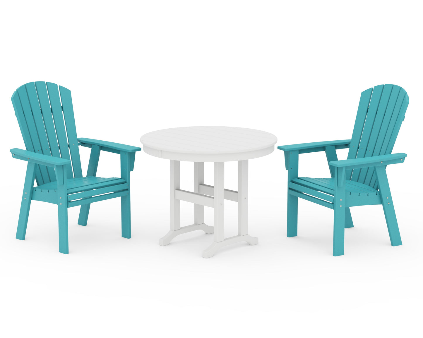 Nautical Adirondack 3-Piece Round Dining Set