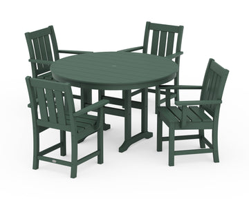 Oxford 5-Piece Round Farmhouse Dining Set
