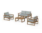 EDGE Sectional 4-Piece Deep Seating Set with Loveseat
