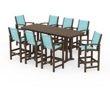 Coastal 9-Piece Bar Set with Trestle Legs
