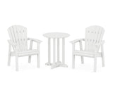 Seashell 3-Piece Round Farmhouse Bistro Dining Set