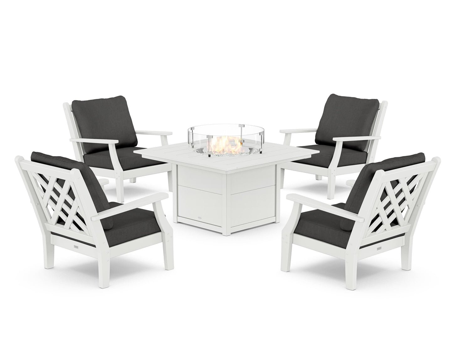 Wovendale 5-Piece Deep Seating Set with Fire Pit Table
