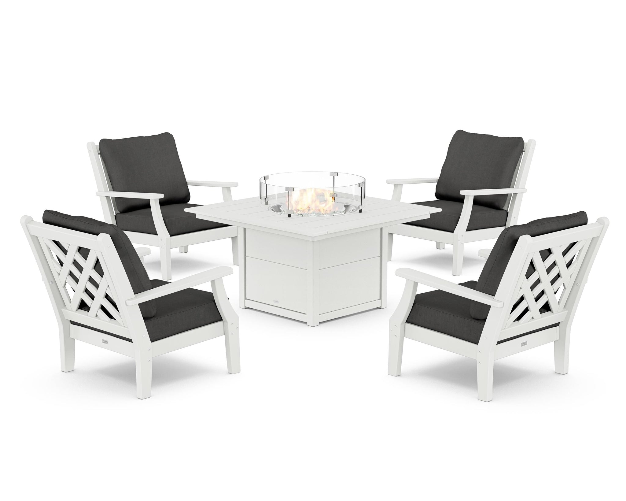 Wovendale 5-Piece Deep Seating Set with Fire Pit Table